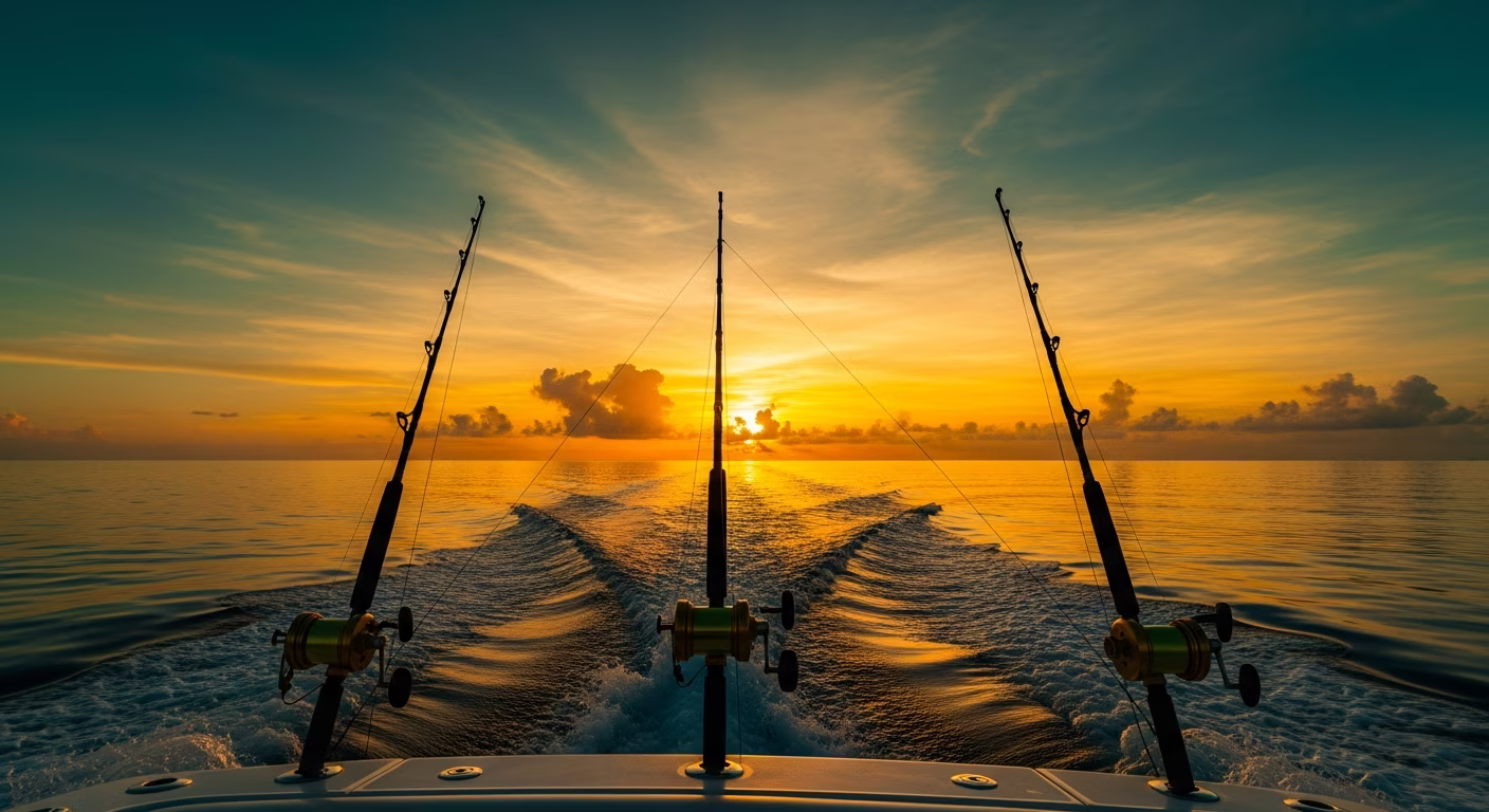 Fishing at sunset in Bocas del Toro, Panama